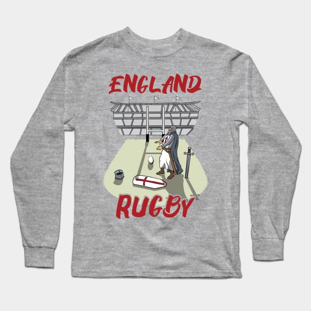 England 6 Nations Rugby Knight Rugby Fans Long Sleeve T-Shirt by atomguy